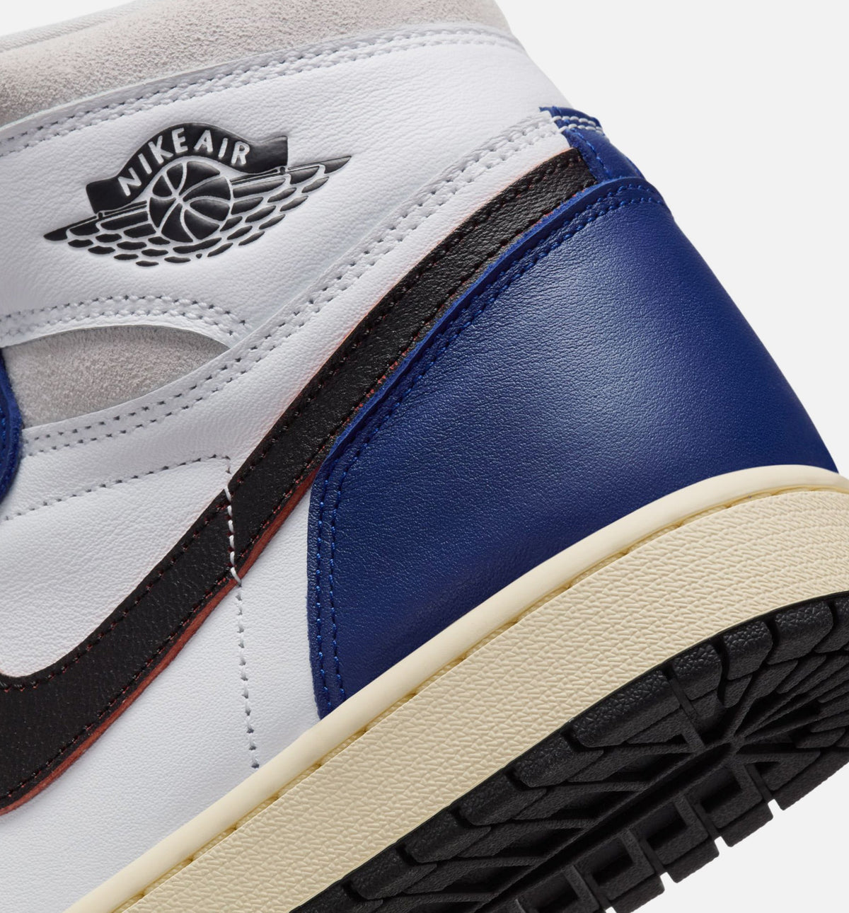 Air Jordan 1 Retro High OG Rare Air 男士休闲运动鞋 - 白/黑/中性灰/深皇家蓝