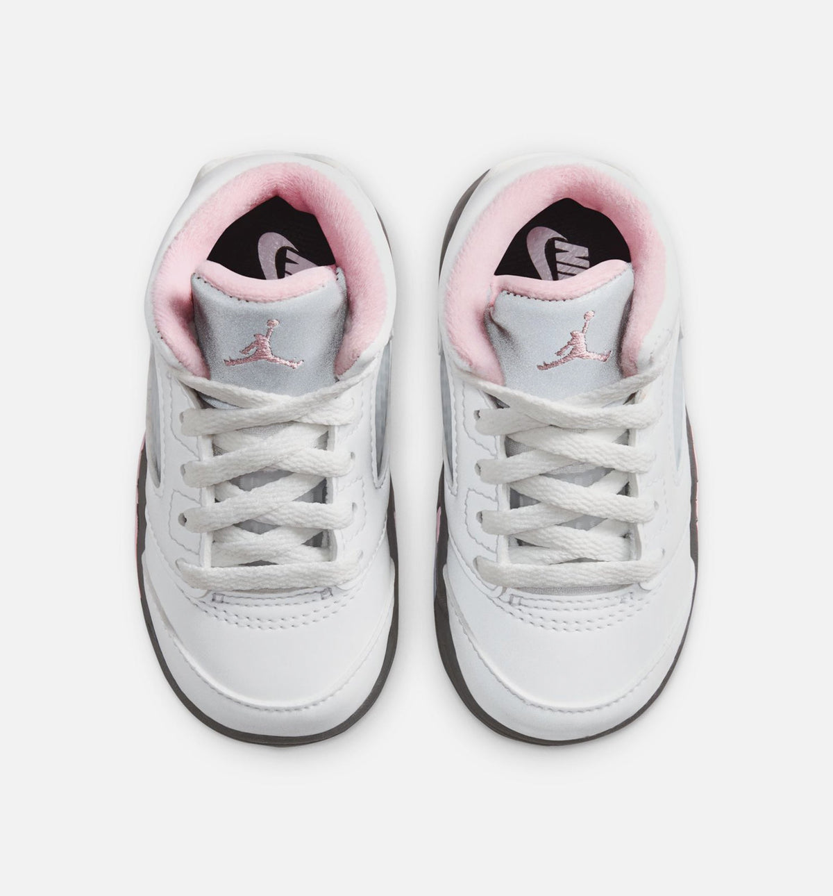 Air Jordan 5 Retro Medium Soft Pink 婴幼童休闲运动鞋 - 白色/黑色/柔粉色