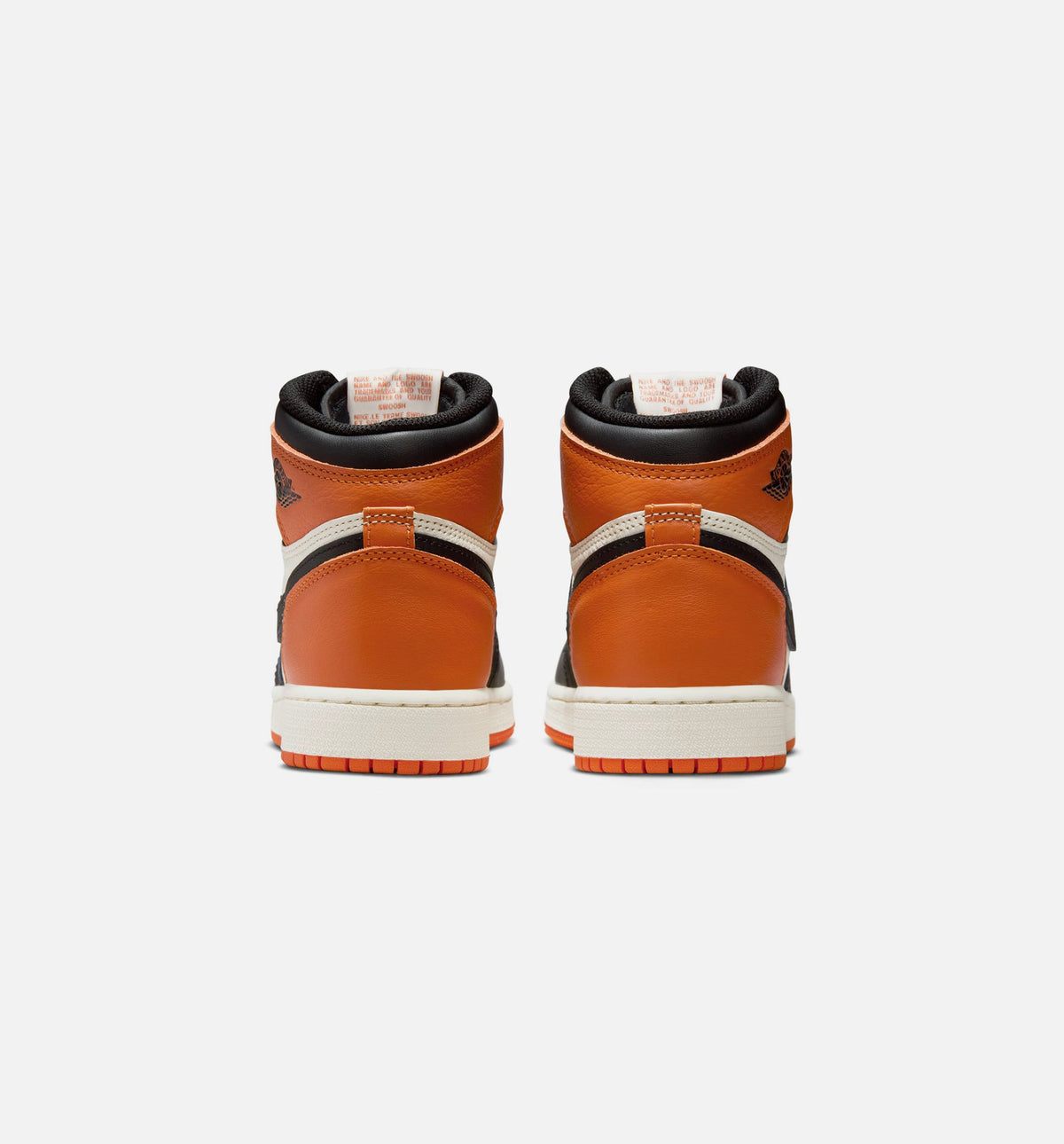 Air Jordan 1 Retro High OG Shattered Backboard 大童休闲运动鞋 - 黑/帆白/海星橙