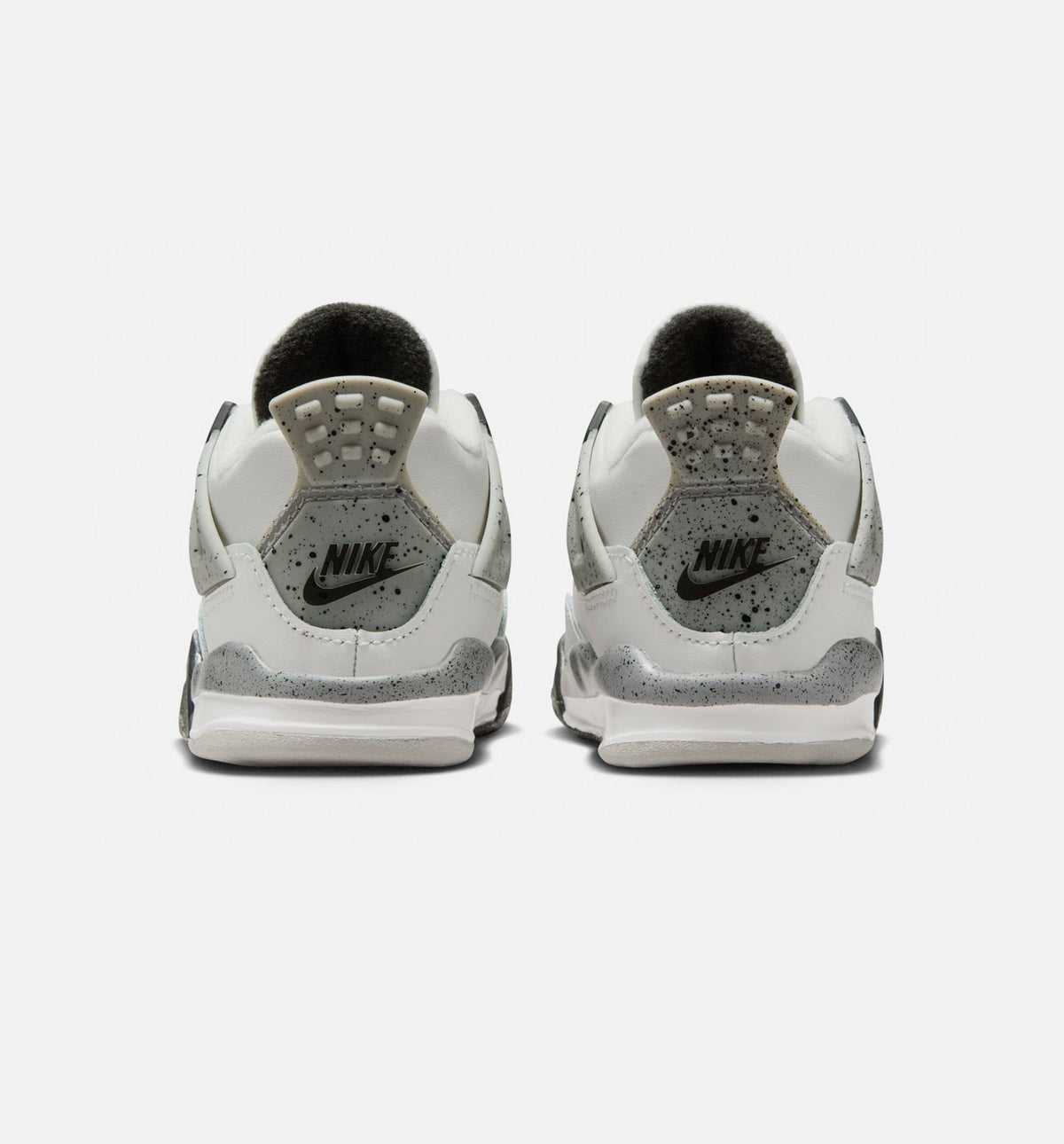 Air Jordan 4 Retro White Cement 婴幼童休闲运动鞋 - 峰会白/火焰红/水泥灰/黑色