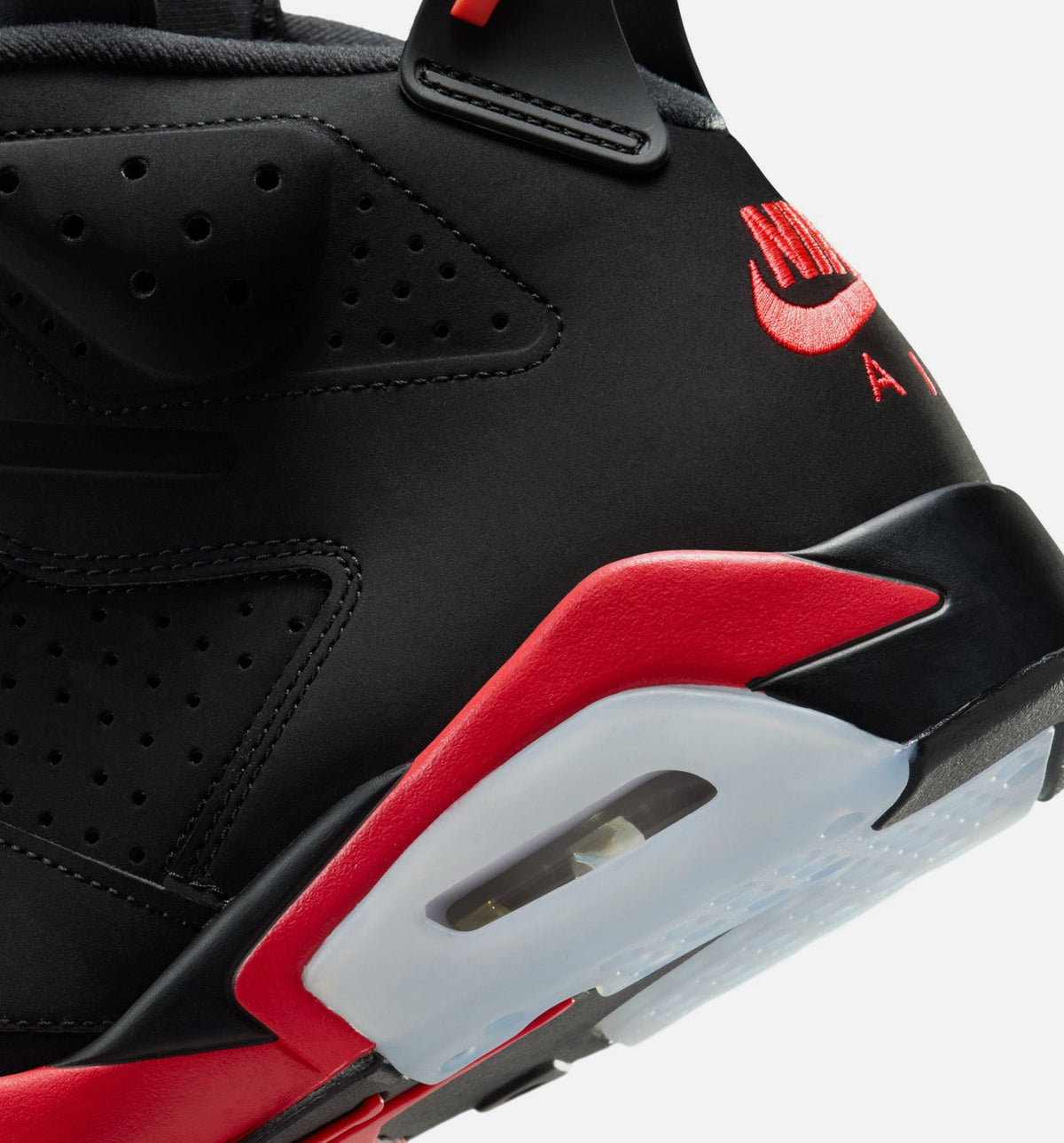 Air Jordan 6 Retro Infrared Salesman 男士休闲运动鞋 - 黑色/浅猩红色