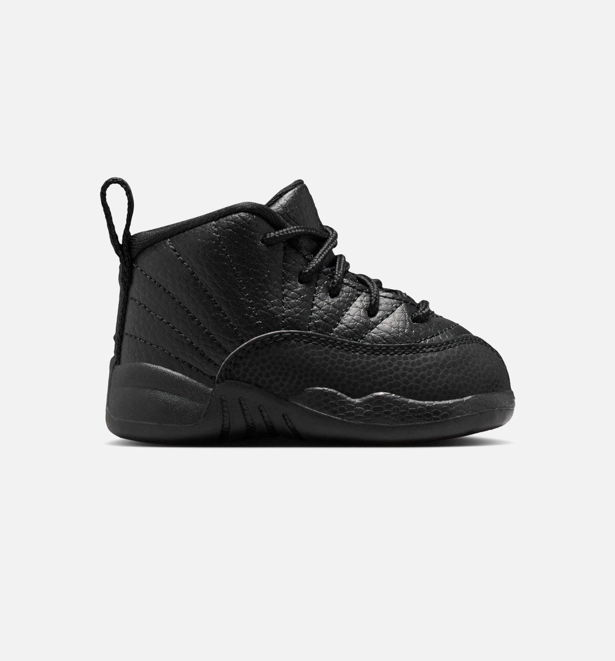 Air Jordan 12 Retro Bloodline 婴幼童休闲运动鞋 - 黑色/校队红