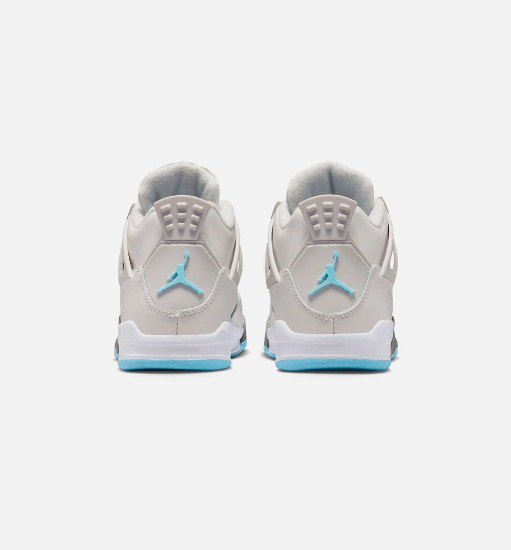 Air Jordan 4 Retro 小童休闲鞋 - 光子灰/冰蓝/锡灰