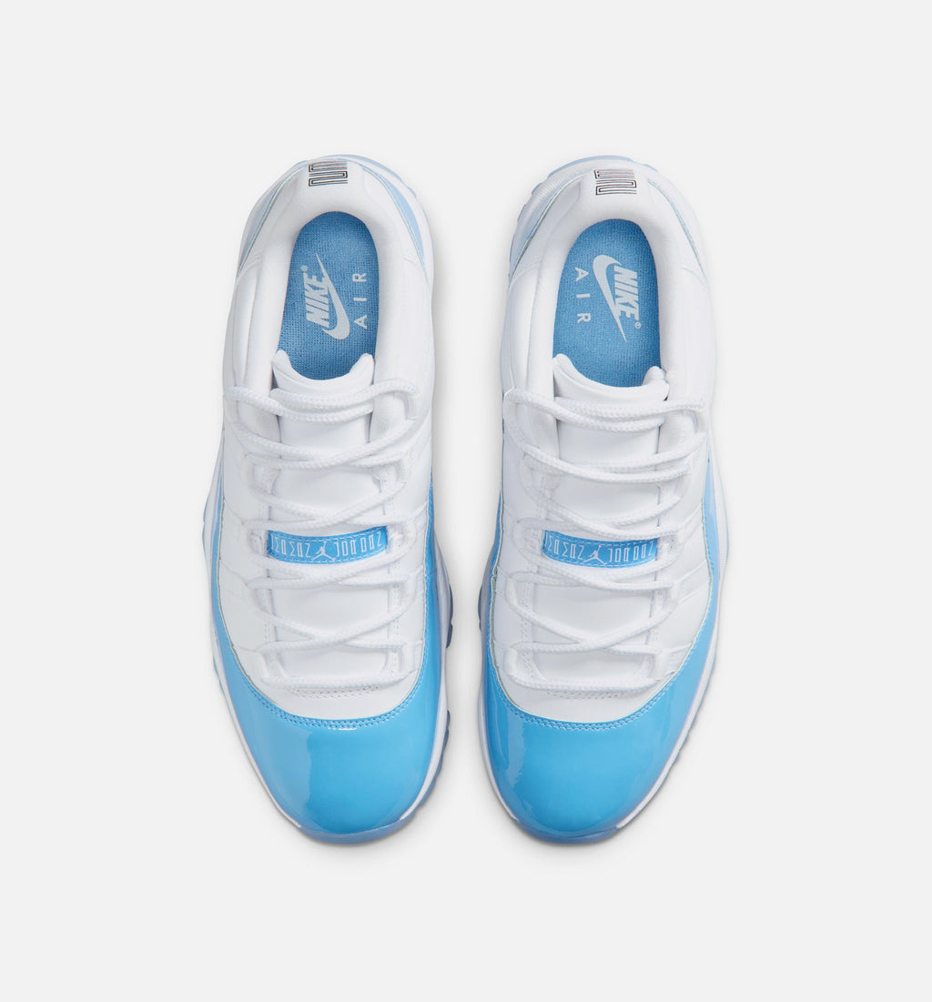 Air Jordan 11 Retro Low University Blue 男士休闲运动鞋 - 白色/大学蓝/黑色
