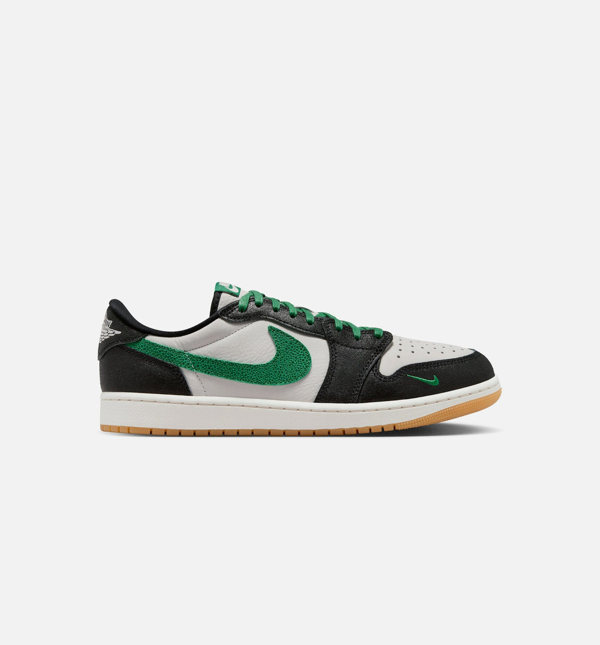 Air Jordan 1 Retro Low OG 男士休闲运动鞋 - 幻影白/松绿/黑