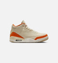 Air Jordan 3 Retro Starfish 女士休闲运动鞋 - 化石灰/海星橙/帆白