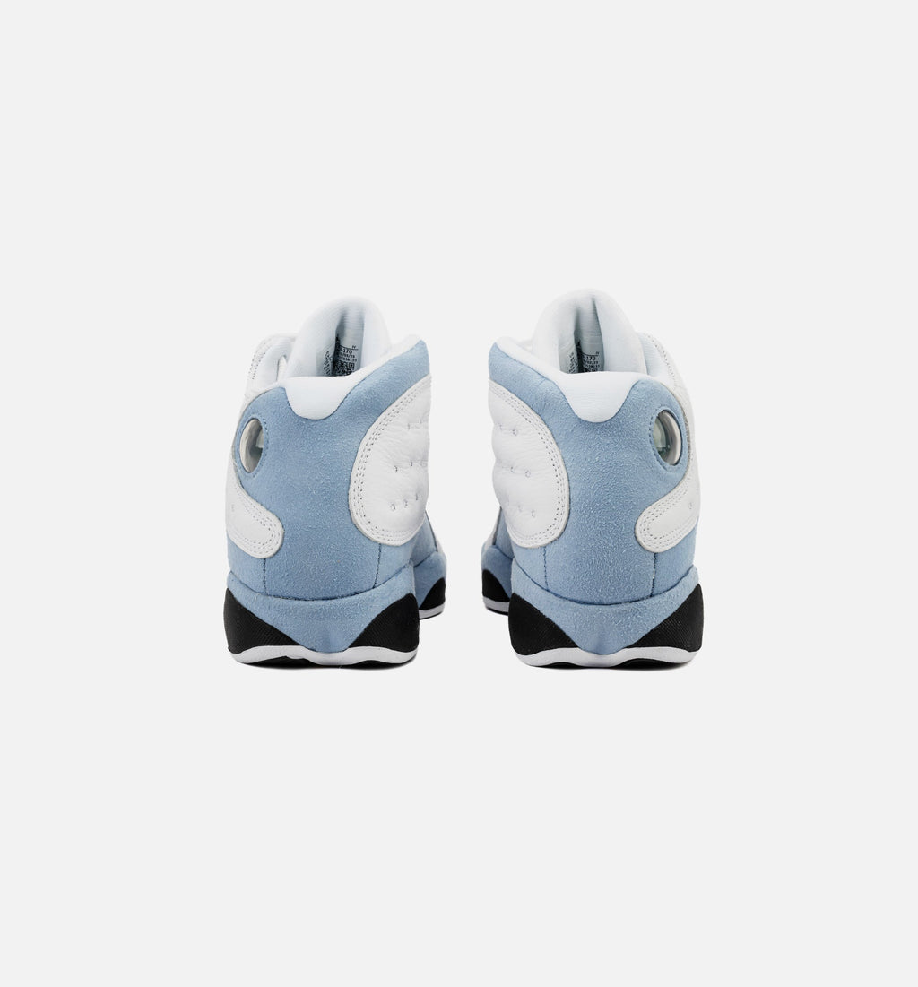 Air Jordan 13 Retro Blue Grey 大童休闲运动鞋 - 白色/蓝灰色/黑色/赭黄色