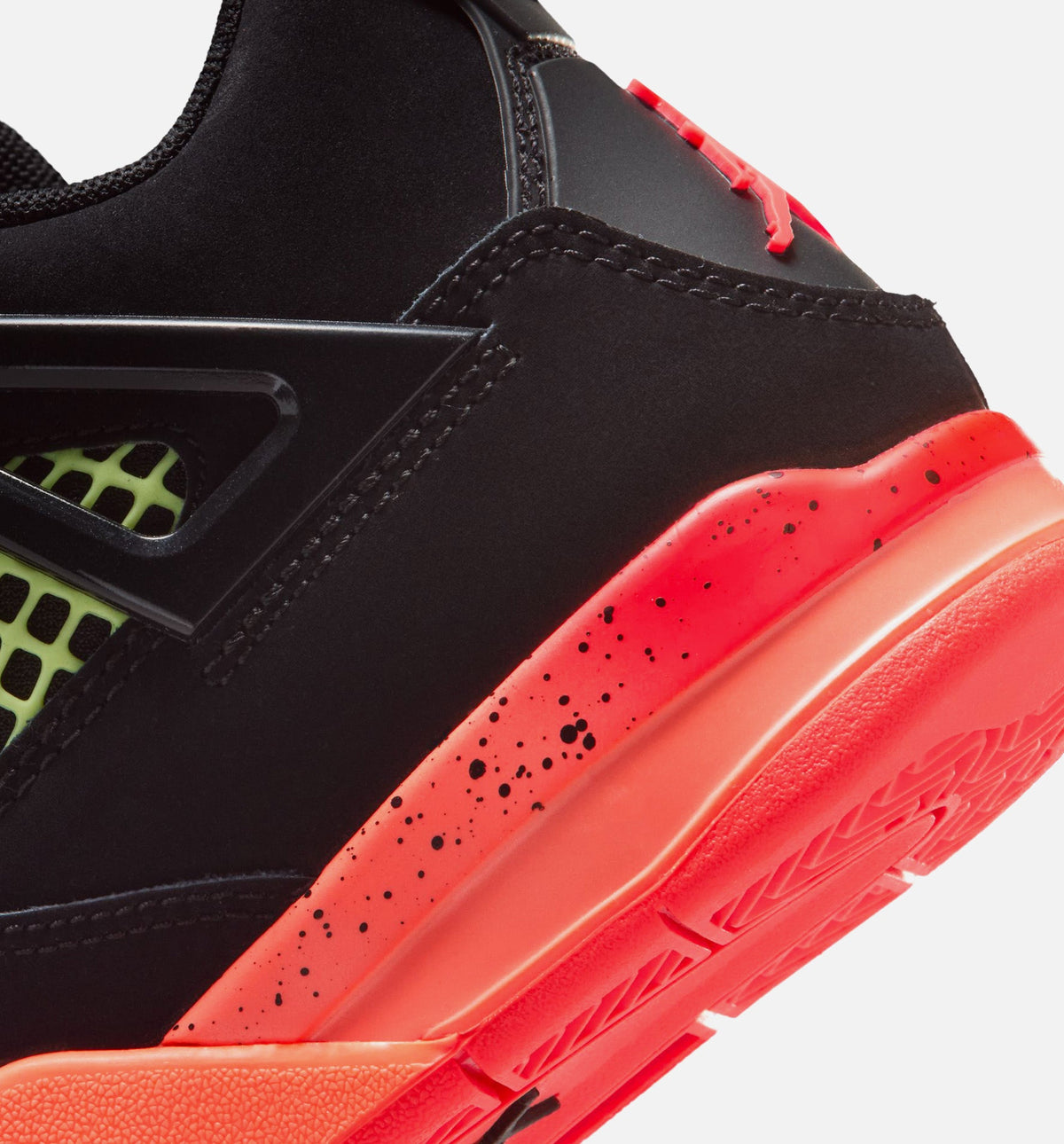 Air Jordan 4 Retro Black Infrared 23 小童休闲鞋 - 黑/红外红/亮芒果橙