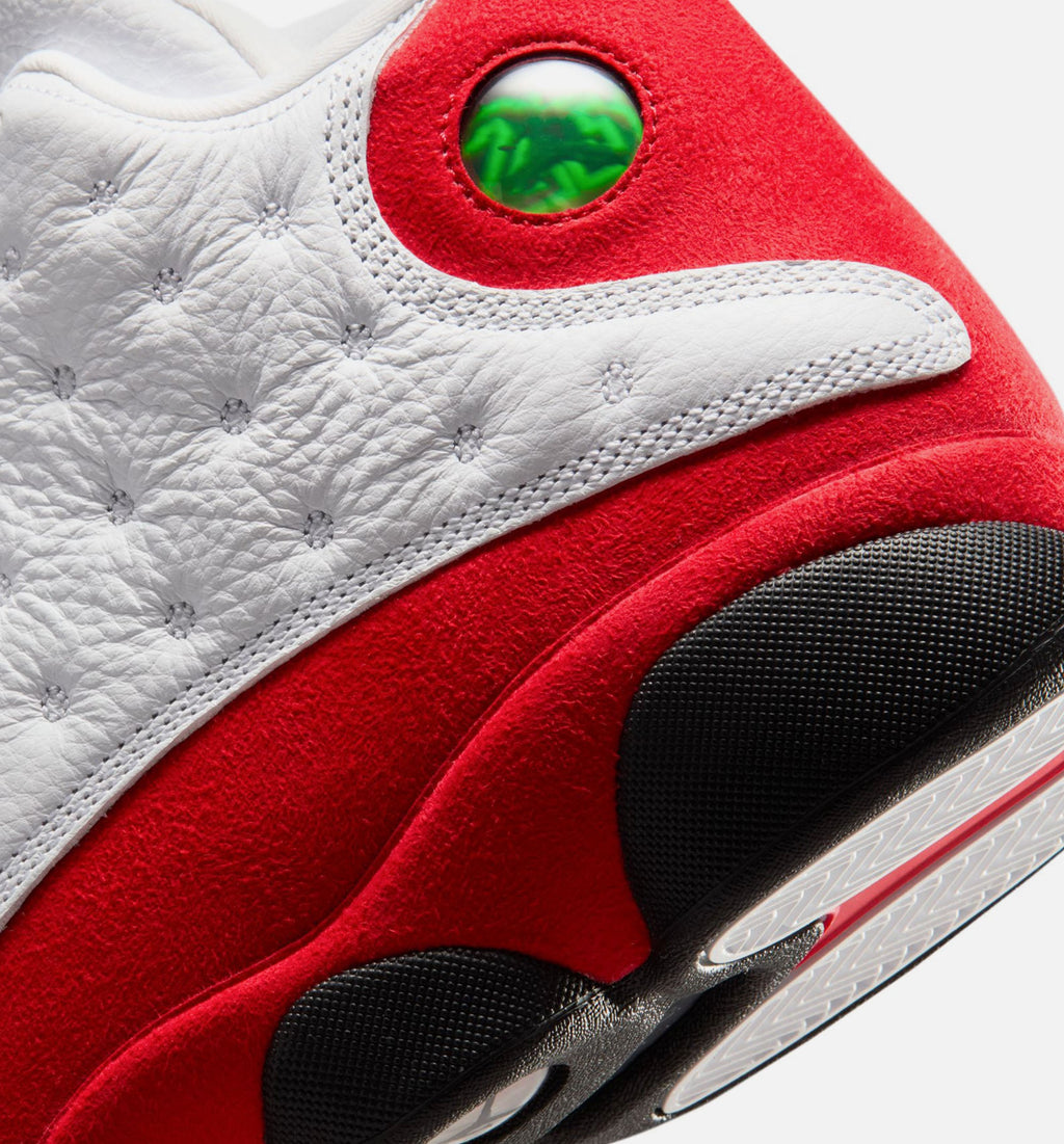 Air Jordan 13 Retro White And University Red 男士休闲运动鞋 - 白色/黑色/正红色