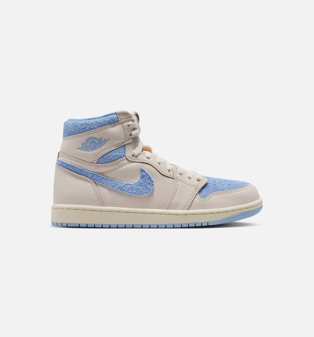 Air Jordan 1 Retro High OG 女子休闲运动鞋 - 淡象牙白/通灵蓝/椰奶白