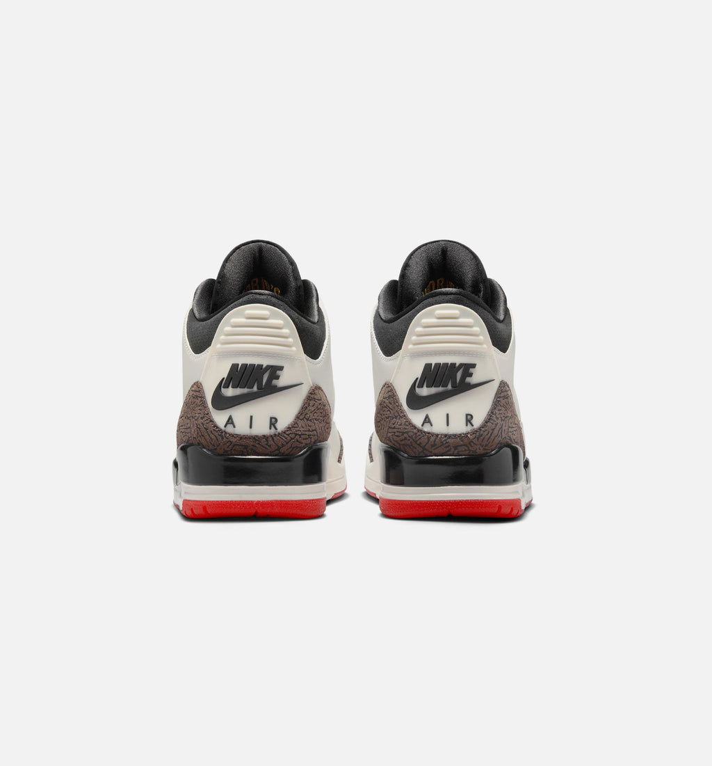 Air Jordan 3 Retro 男士休闲运动鞋 - 帆白/黑/大学红/淡象牙白