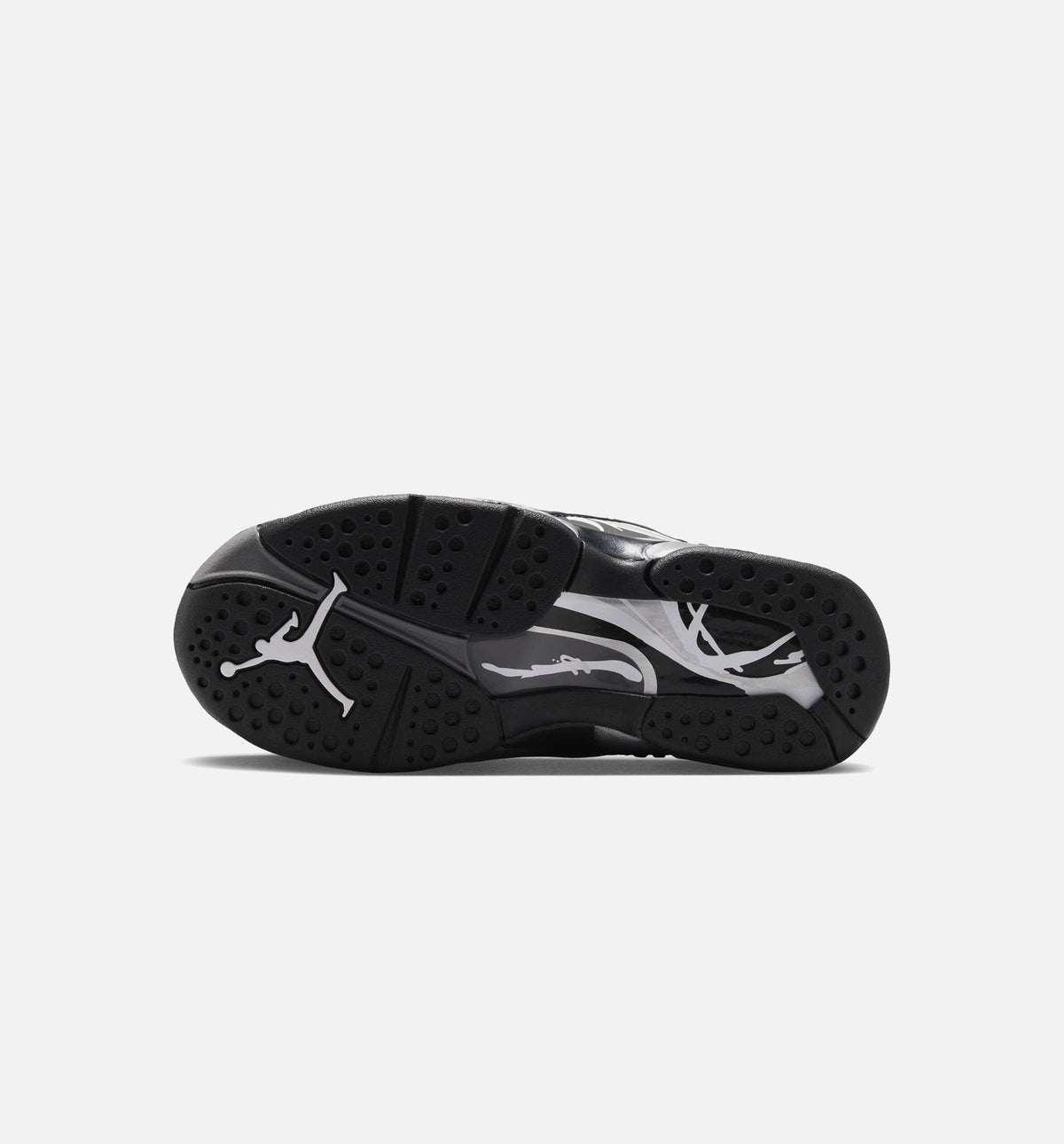 Air Jordan 8 Retro Chrome Black And Light Graphite 大童休闲运动鞋 - 黑色/白色/浅石墨灰