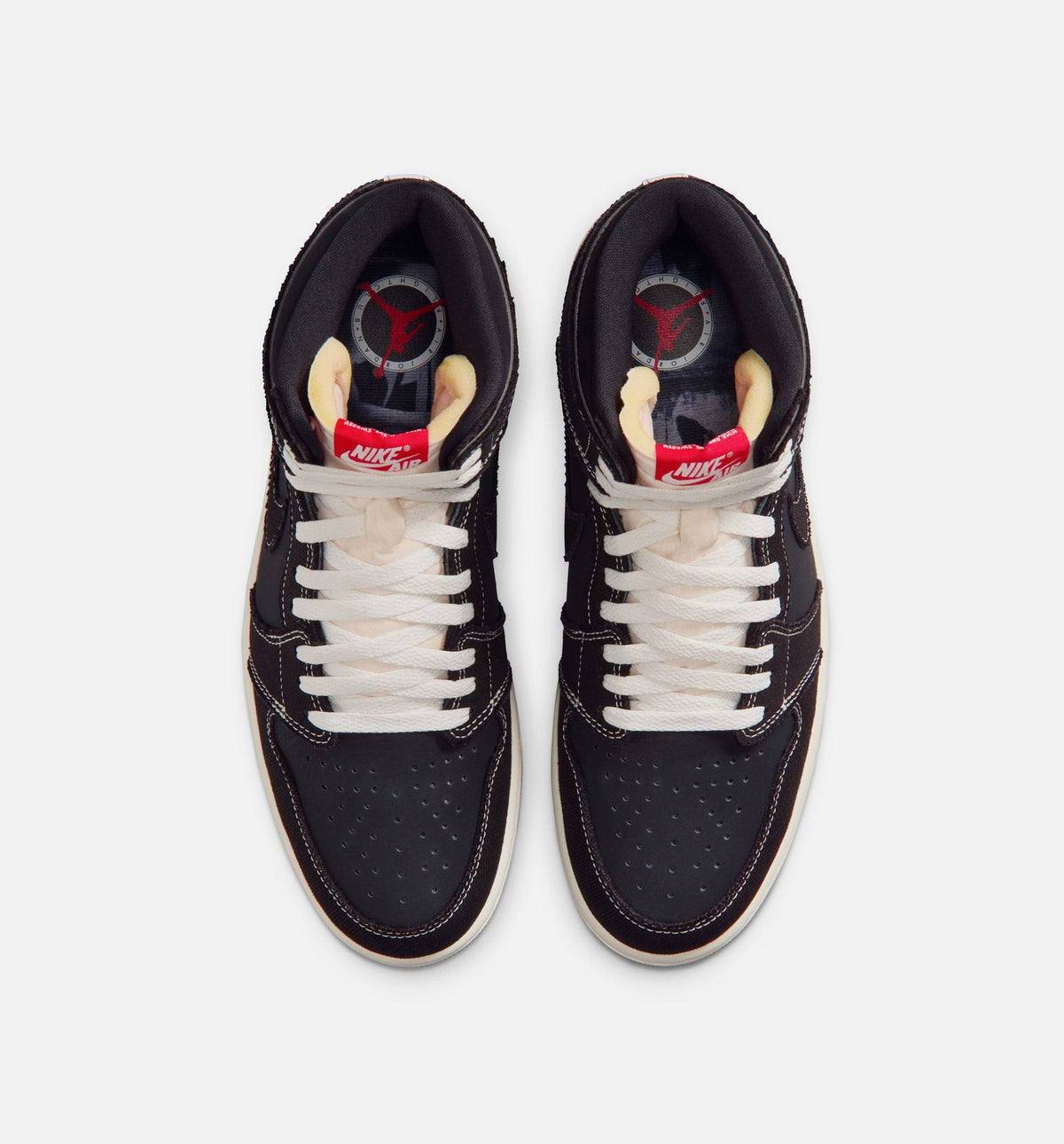 Air Jordan 1 Retro High OG Flight Club 男士休闲运动鞋 - 黑/大学红/帆白/生胶底