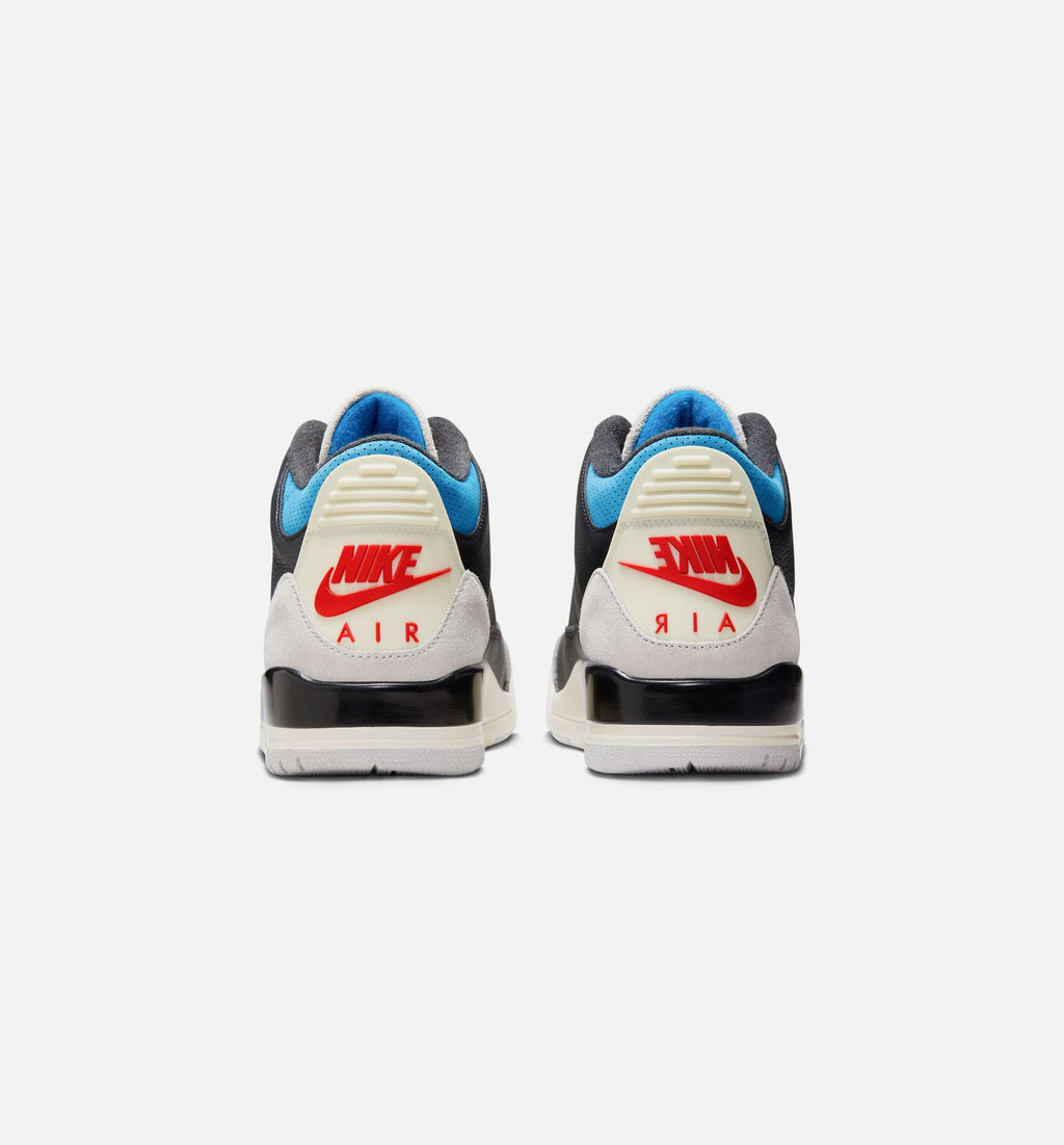 Air Jordan 3 Retro OG Rare Air 男士休闲运动鞋 - 黑/智利红/中性灰