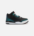 Air Jordan 3 Retro Black and Hyper Jade 学龄前儿童休闲运动鞋 - 黑色/海妖红/亮玉色/白色