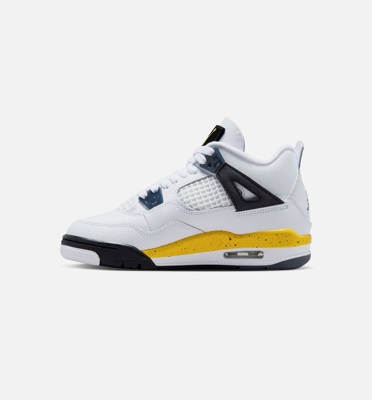 Air Jordan 4 Retro Rare Air Tour Yellow 大童休闲运动鞋 - 白色/深蓝灰/黑色/巡游黄