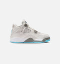 Air Jordan 4 Retro 小童休闲鞋 - 光子灰/冰蓝/锡灰