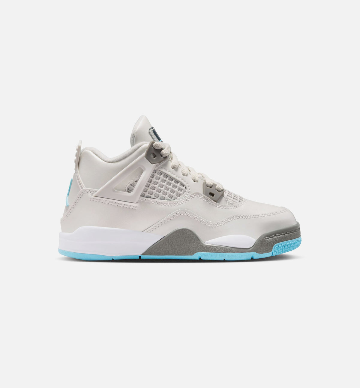 Air Jordan 4 Retro 小童休闲鞋 - 光子灰/冰蓝/锡灰