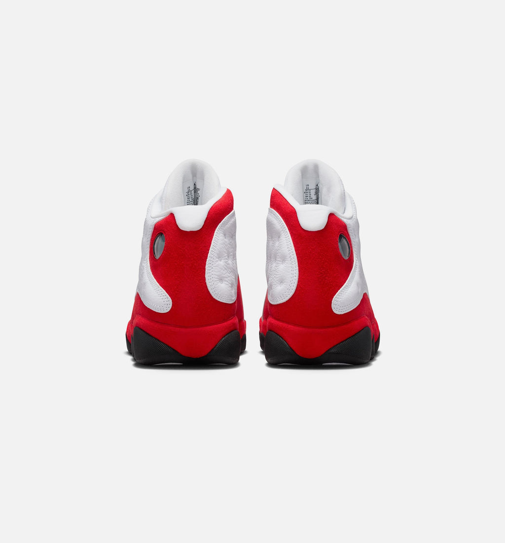 Air Jordan 13 Retro White And University Red 男士休闲运动鞋 - 白色/黑色/正红色