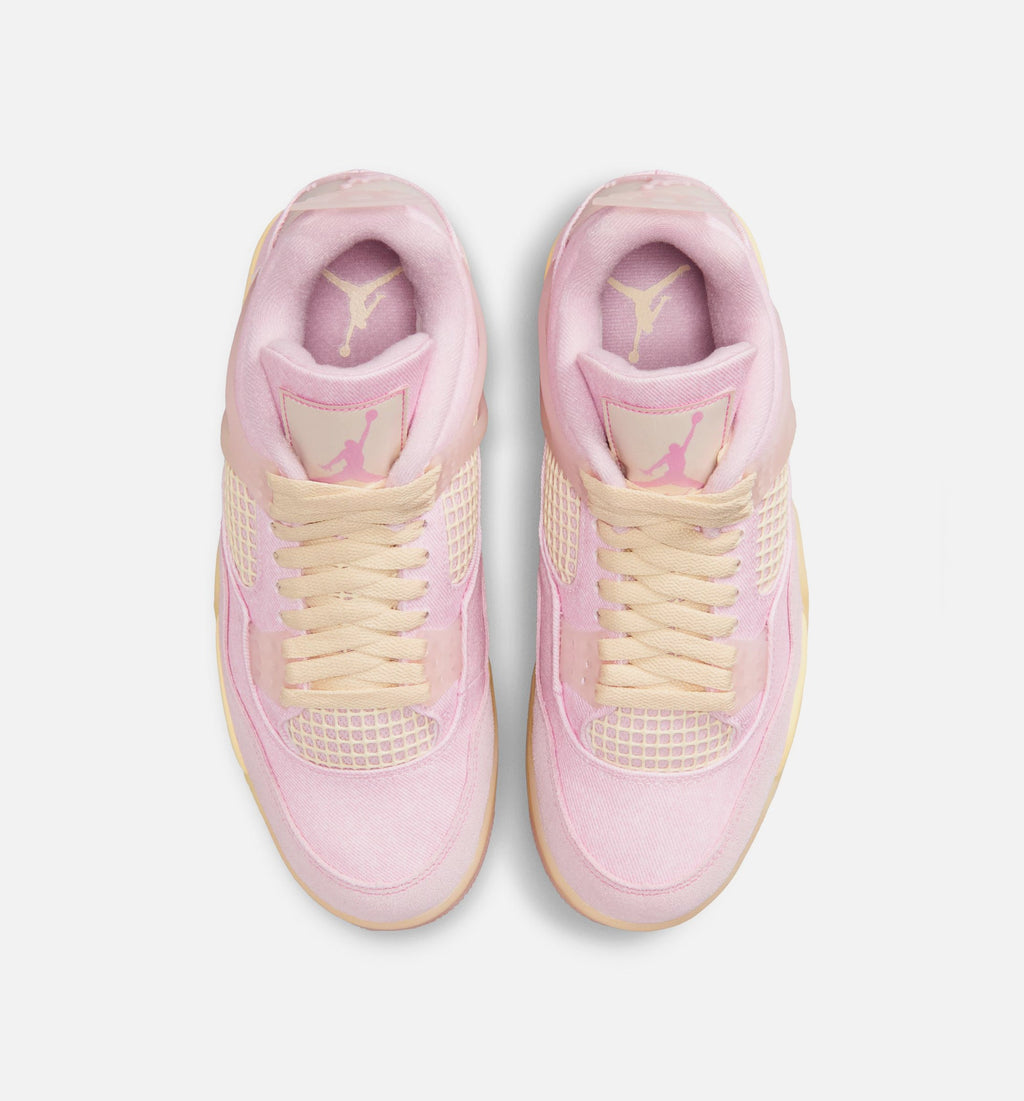Air Jordan 4 Retro Pink Pearl And Iced Carmine 女士休闲运动鞋 - 珍珠粉/冰胭脂红/椰奶白