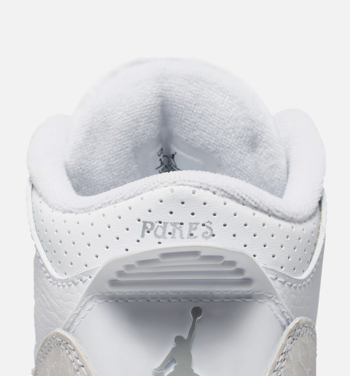 Air Jordan 3 Retro 小童休闲鞋 - 白/金属银