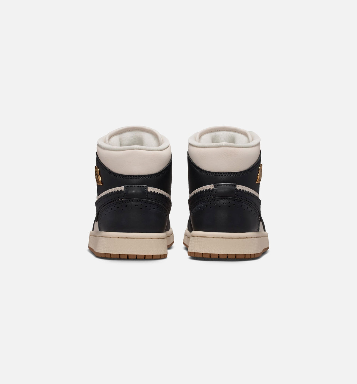 Air Jordan 1 Mid SE 女子休闲运动鞋 - 暗黑/粉笔白/珍珠白