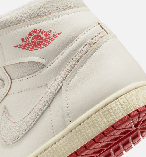 Air Jordan 1 High OG Rare Air Cinnabar 女士休闲运动鞋 - 帆白色/朱砂红/浅骨色