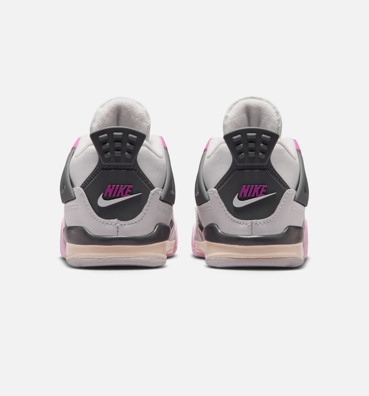 Air Jordan 4 Retro Comic 婴幼童休闲鞋 - 米白/火粉/无烟煤灰