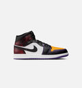 Air Jordan 1 Mid SE 男士休闲运动鞋 - 正红/白/球场紫/黑