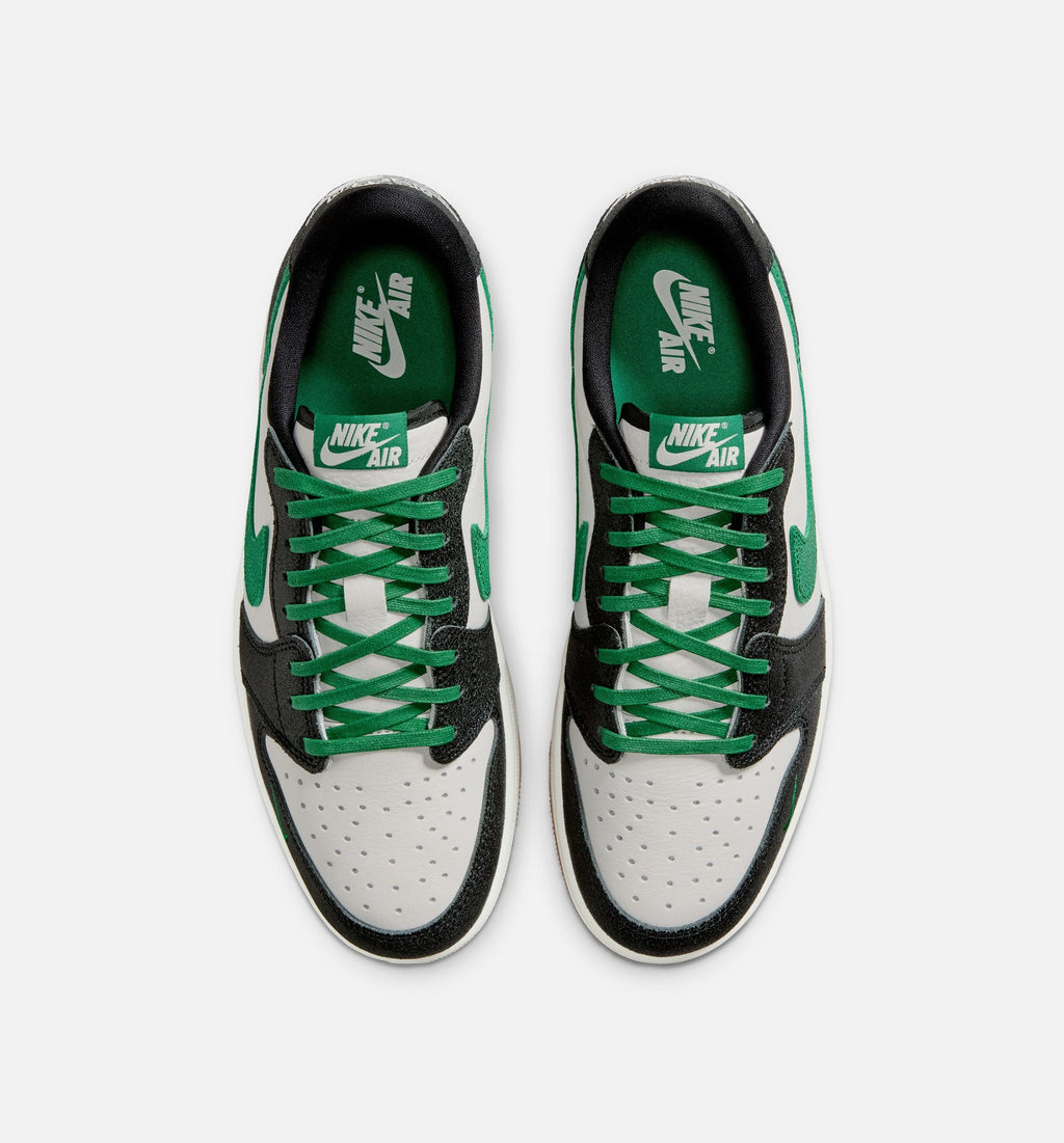Air Jordan 1 Retro Low OG 男士休闲运动鞋 - 幻影白/松绿/黑