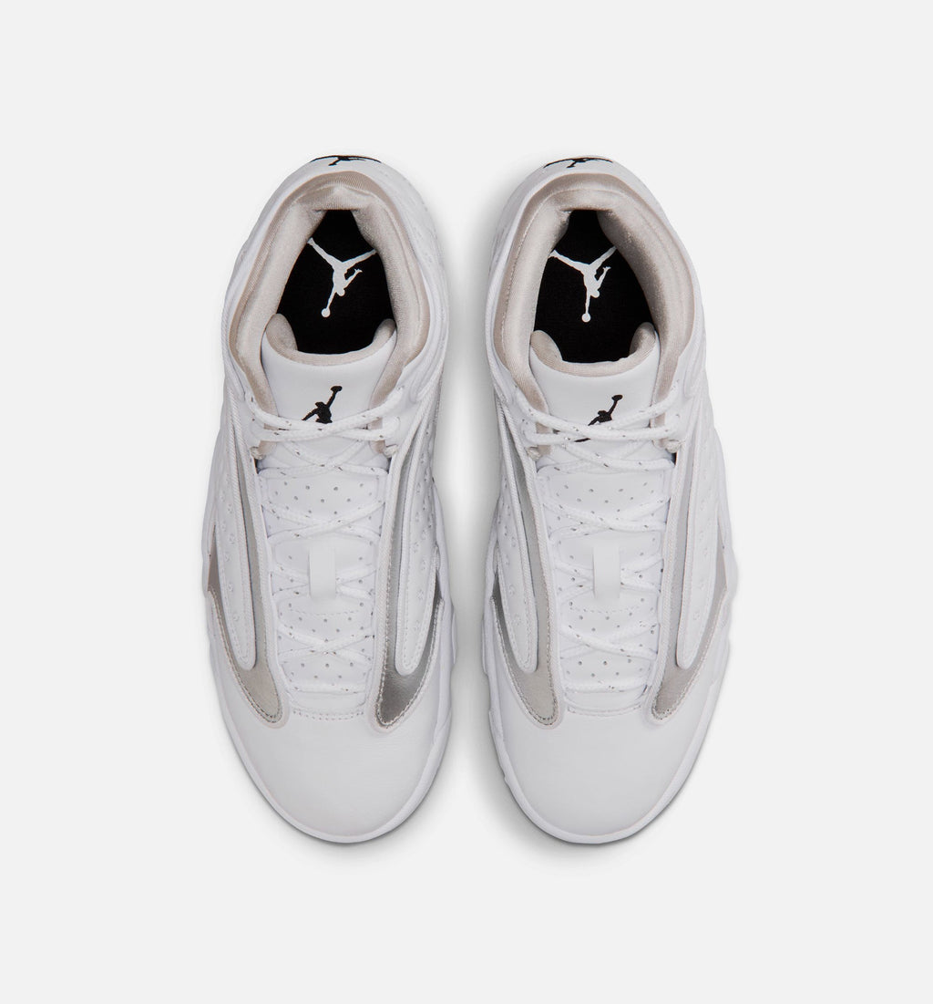Air Jordan OG 女士休闲运动鞋 - 白色/黑色/金属银