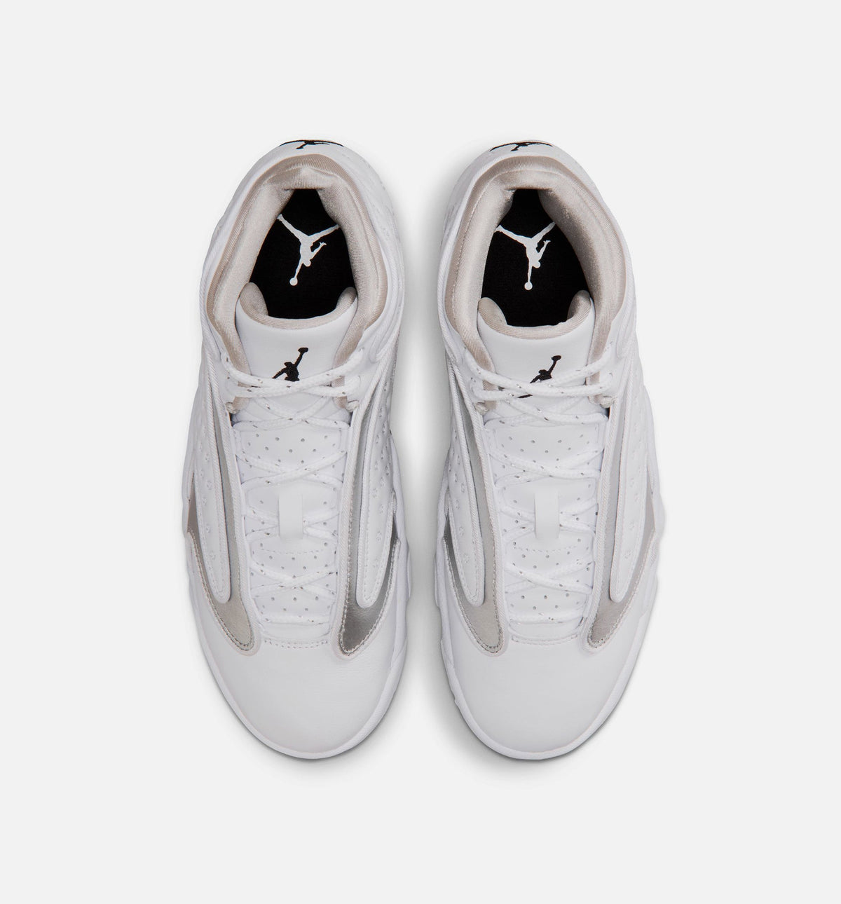 Air Jordan OG 女士休闲运动鞋 - 白色/黑色/金属银