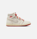 Air Jordan 1 High OG Rare Air Cinnabar 女士休闲运动鞋 - 帆白色/朱砂红/浅骨色