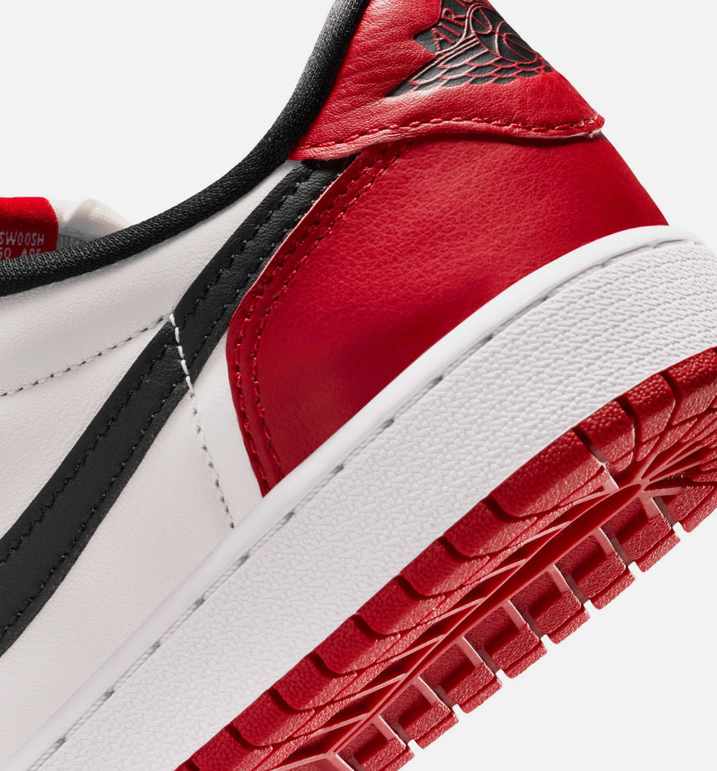 Air Jordan 1 Retro Low OG Chicago 大童休闲运动鞋 - 校队红/黑/峰顶白