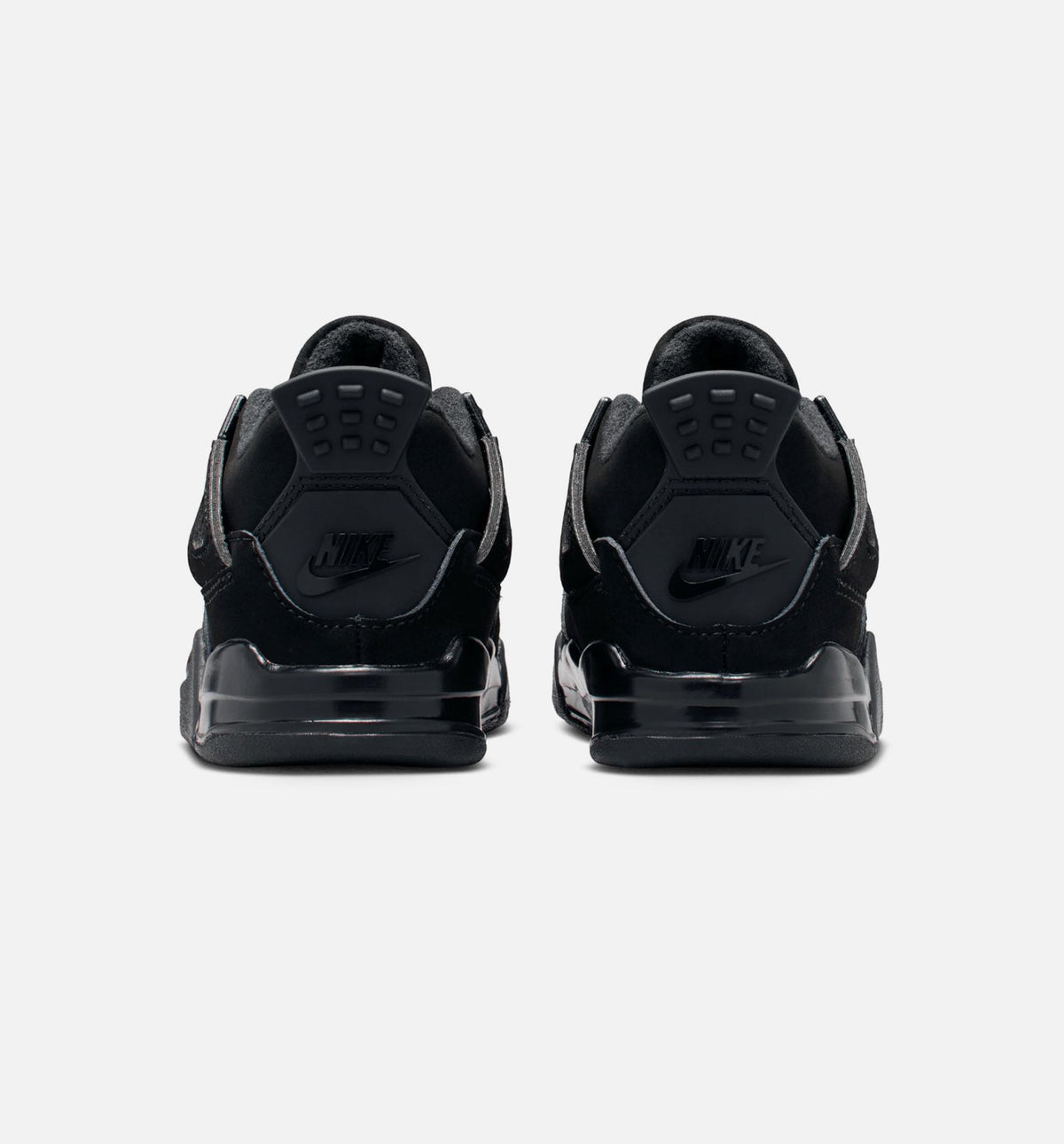 Air Jordan 4 Retro Black Cat 婴幼童休闲鞋 - 黑/淡石墨灰