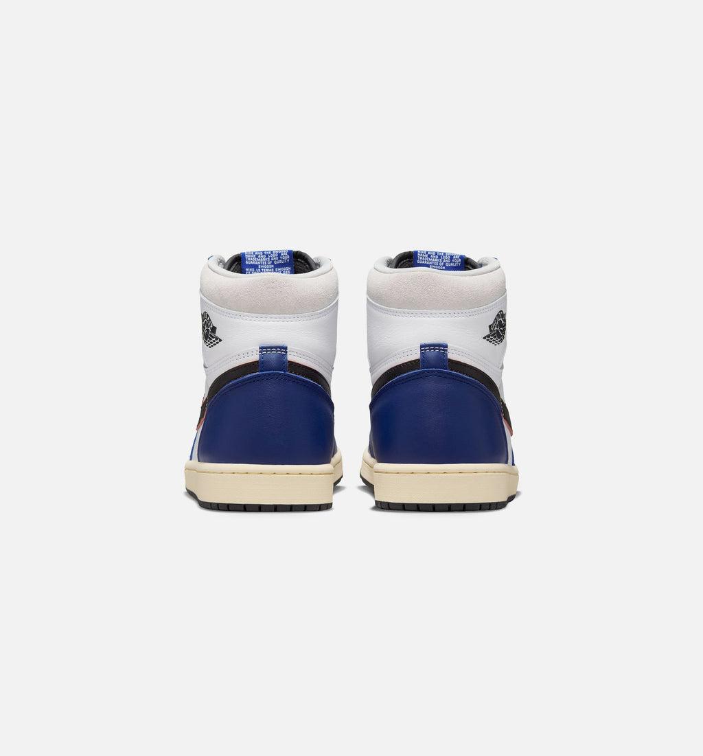 Air Jordan 1 Retro High OG Rare Air 男士休闲运动鞋 - 白/黑/中性灰/深皇家蓝