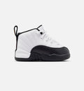 Air Jordan 12 Retro Taxi 婴幼童休闲运动鞋 - 白色/黑色/出租车黄