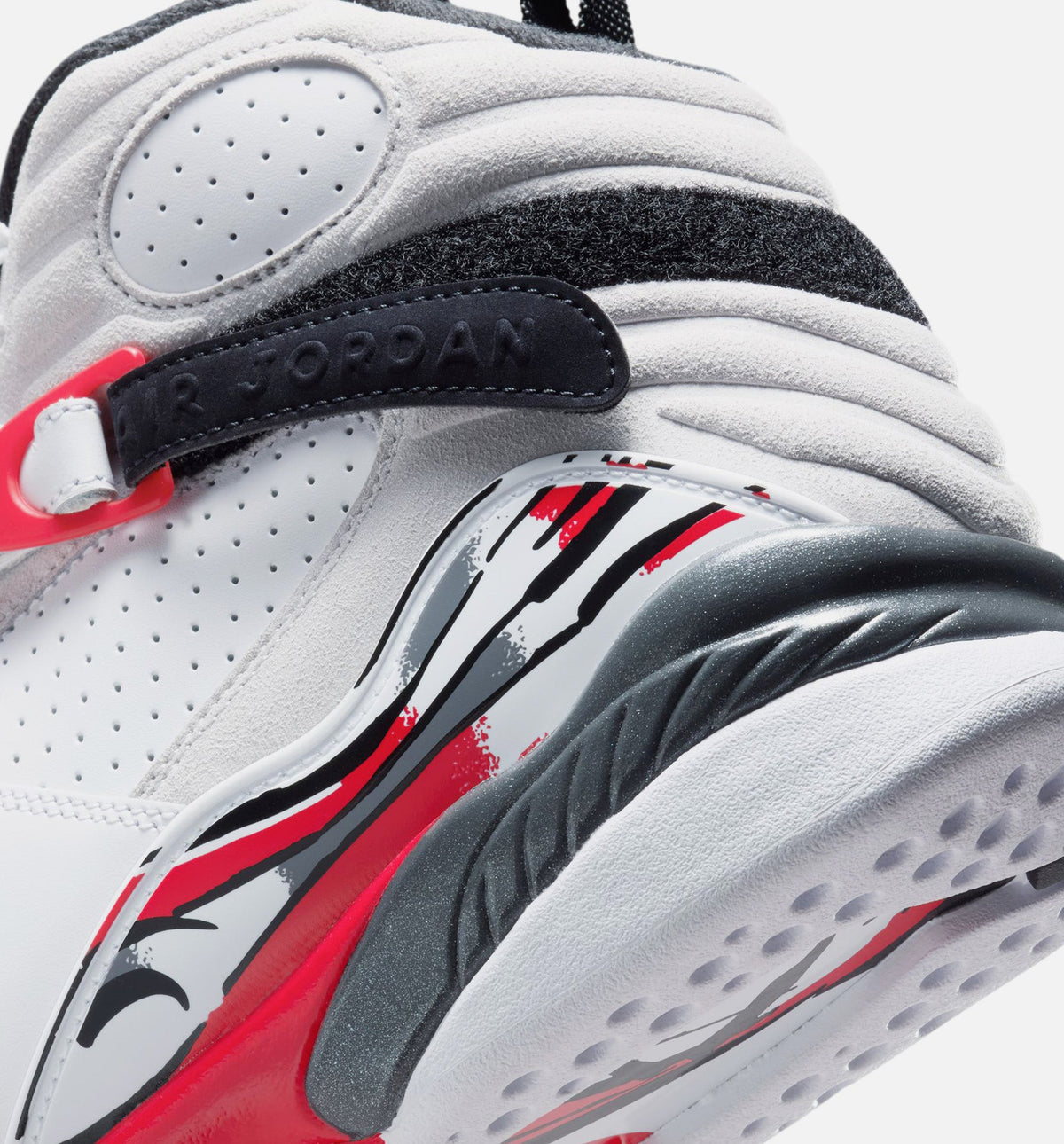 Air Jordan 8 Retro White And True Red 男士休闲运动鞋 - 白色/黑色/正红色