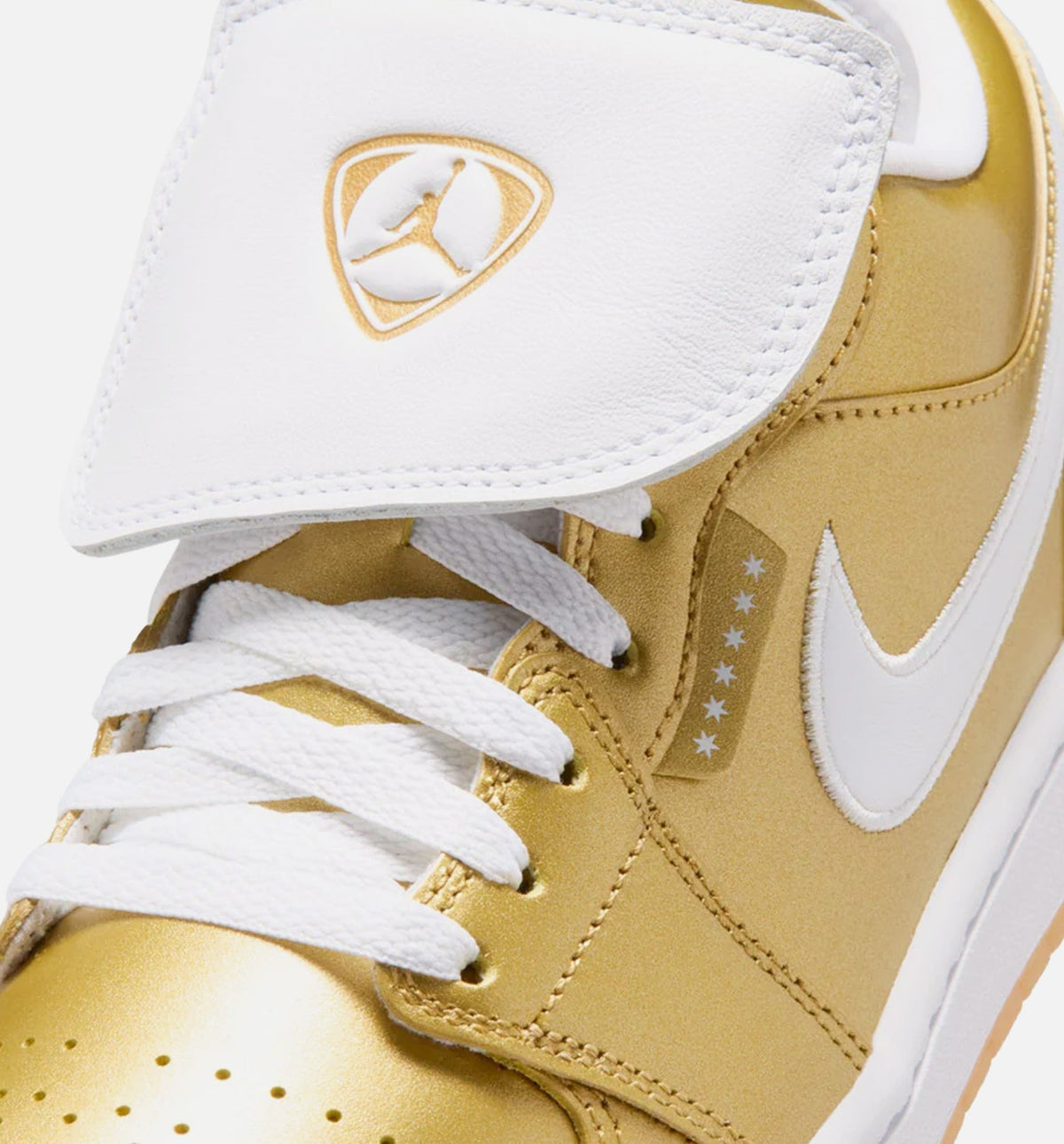 Air Jordan 1 Low 女士休闲运动鞋 - 金色/白色/生胶黄