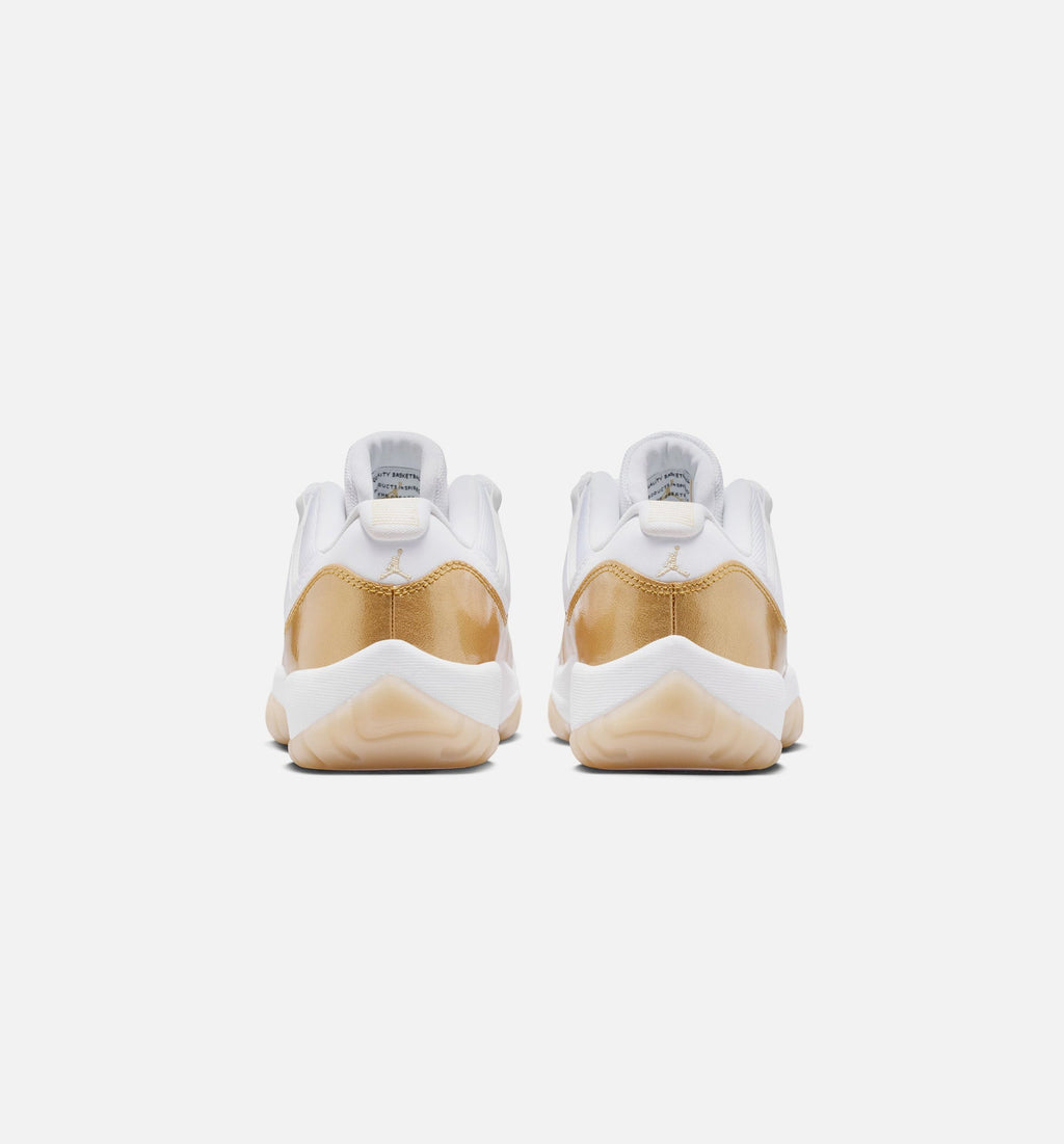 Air Jordan 11 Retro Low Mothers Day 女士休闲运动鞋 - 白色/金属金/团队金