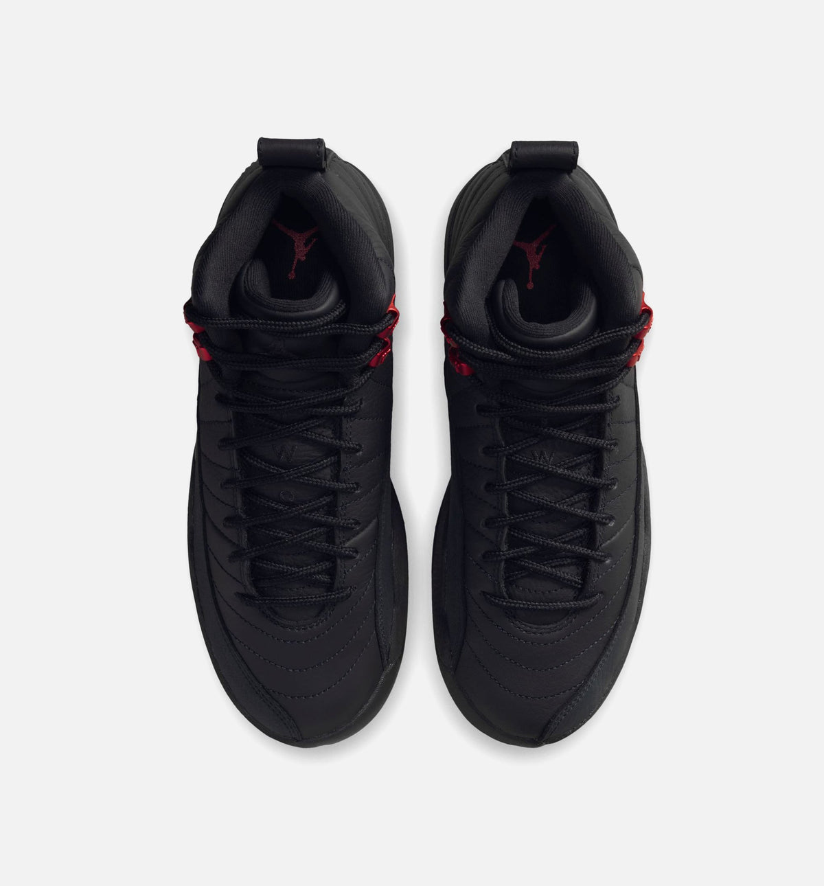 Air Jordan 12 Retro Bloodline 大童休闲运动鞋 - 黑色/校队红