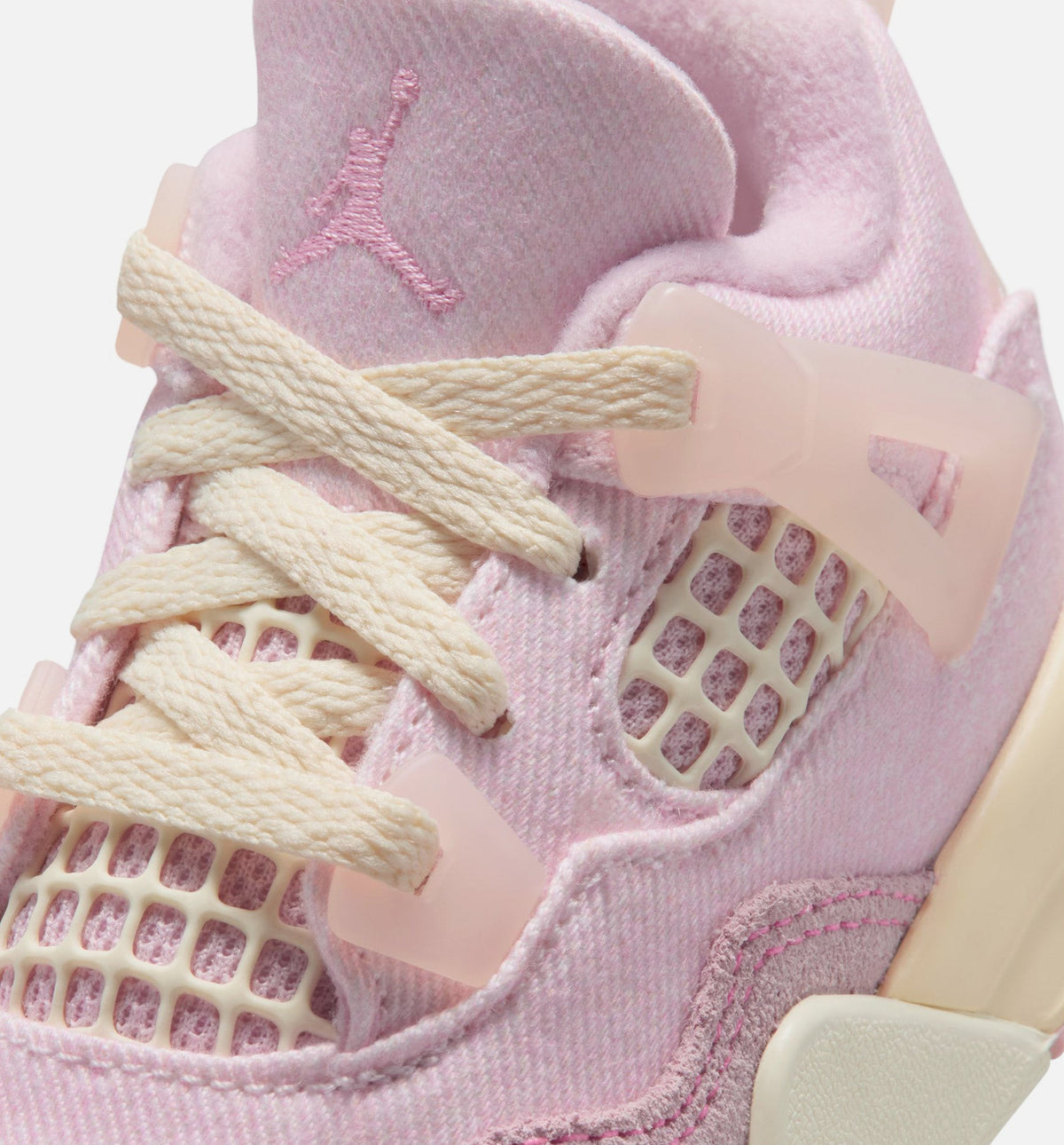 Air Jordan 4 Retro Pink Pearl And Iced Carmine 婴幼童休闲运动鞋 - 冰胭脂红/椰奶白/炭灰