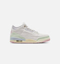 Air Jordan 3 Retro 男士休闲运动鞋 - 帆白/玉光绿/淡雾紫