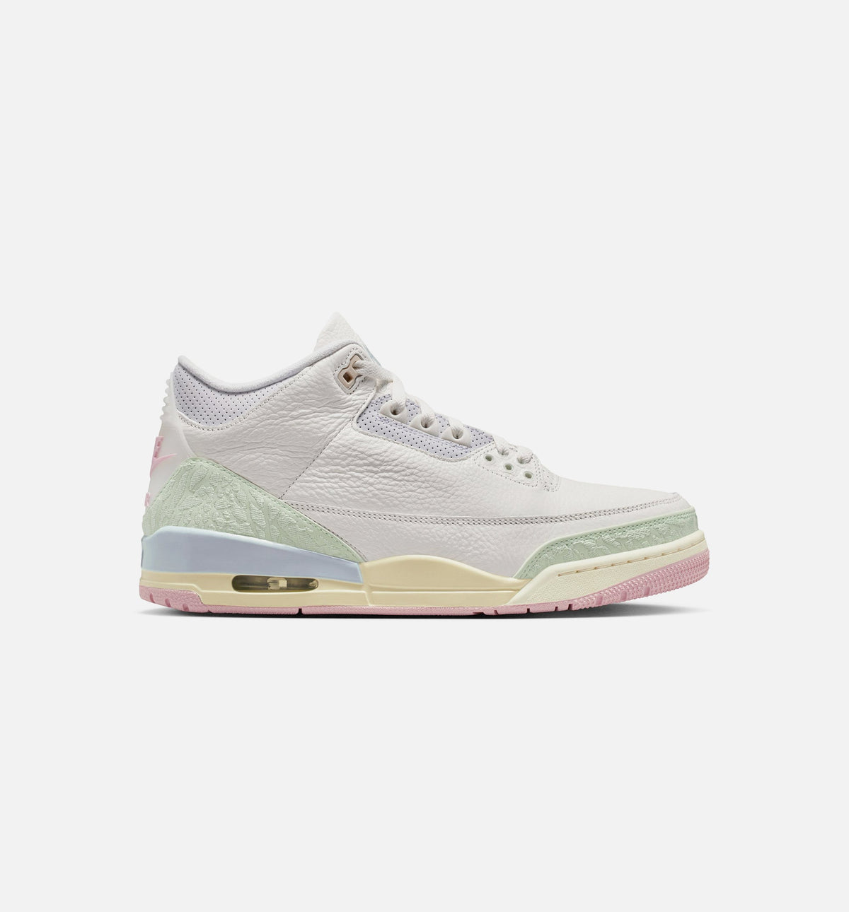 Air Jordan 3 Retro 男士休闲运动鞋 - 帆白/玉光绿/淡雾紫