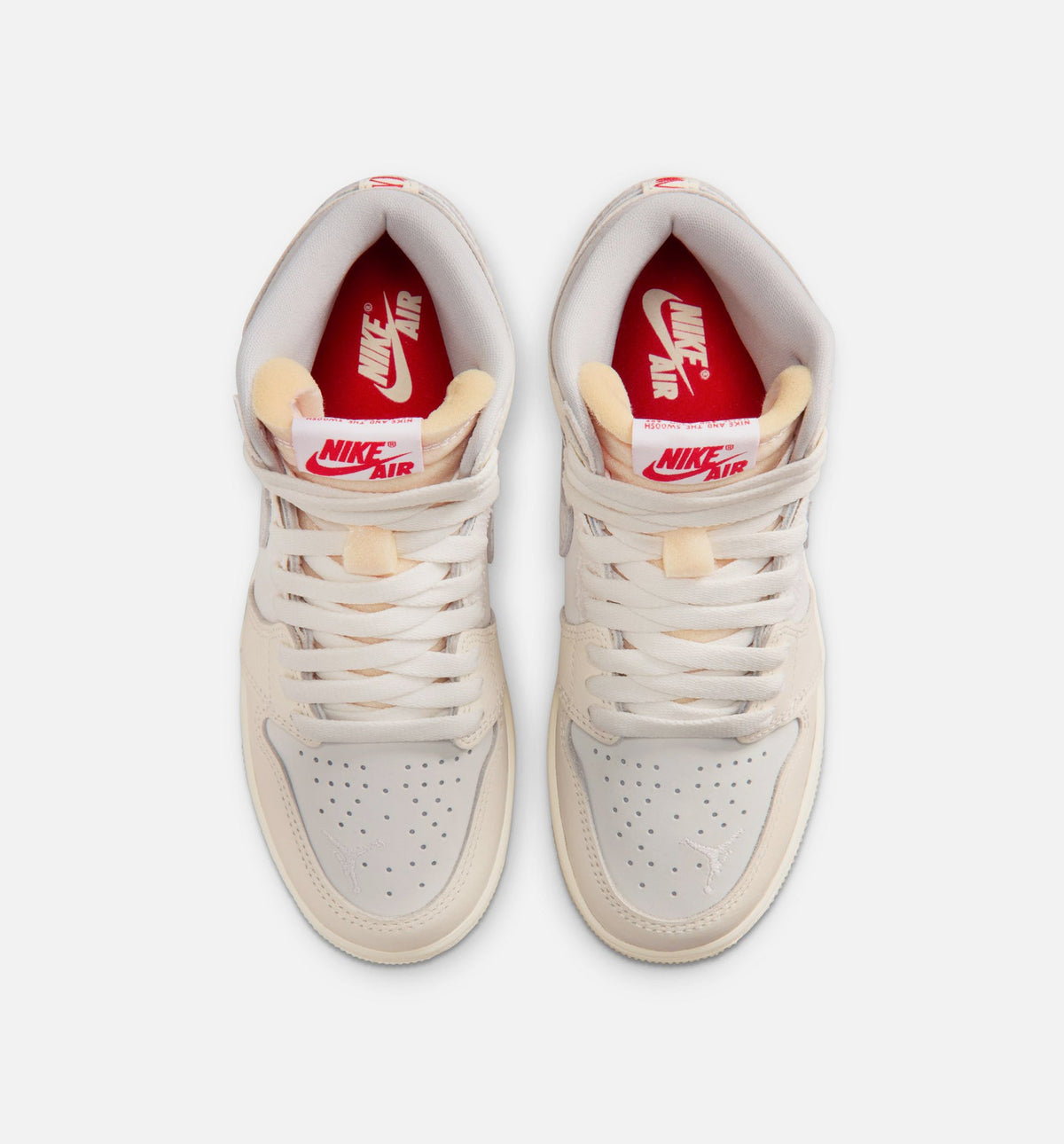 Air Jordan 1 Retro High OG 大童休闲运动鞋 - 帆白/大学红/淡象牙白