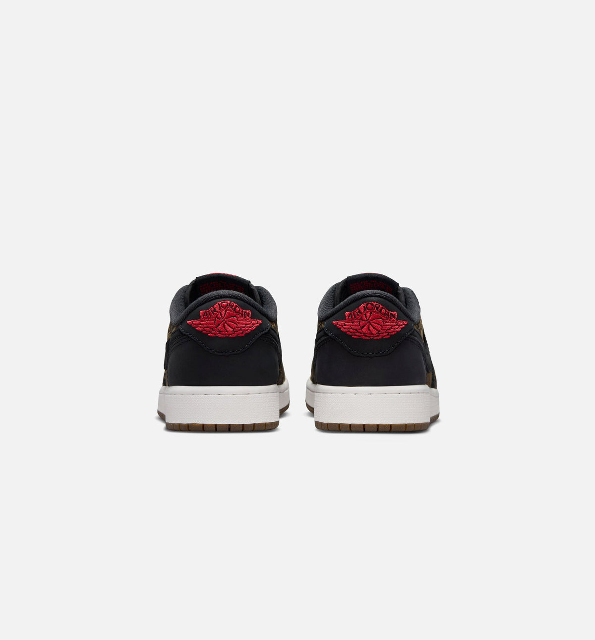 Air Jordan 1 Retro Low OG Laser 大童休闲运动鞋 - 黑/校队红/峰顶白