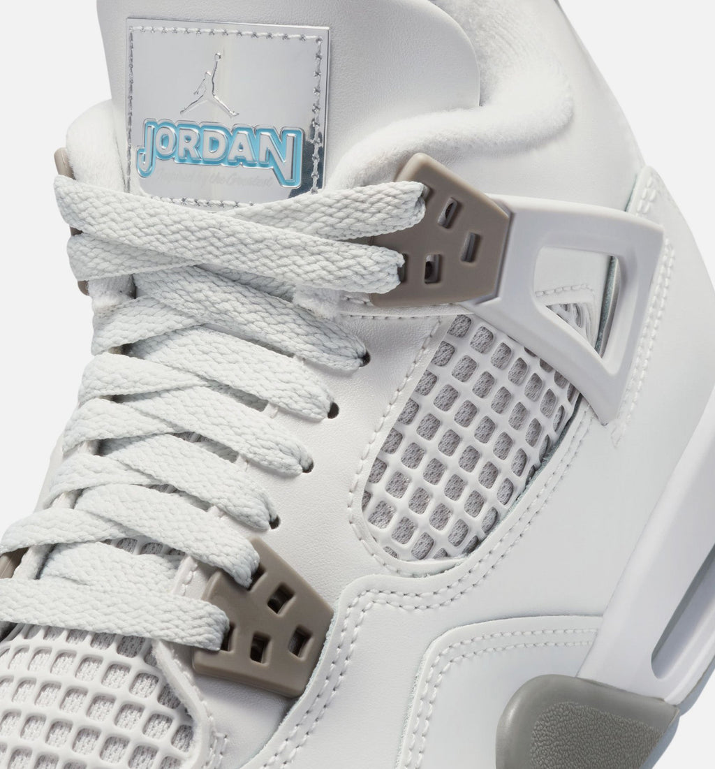 Air Jordan 4 Retro 大童休闲运动鞋 - 光子灰/冰蓝/锡灰