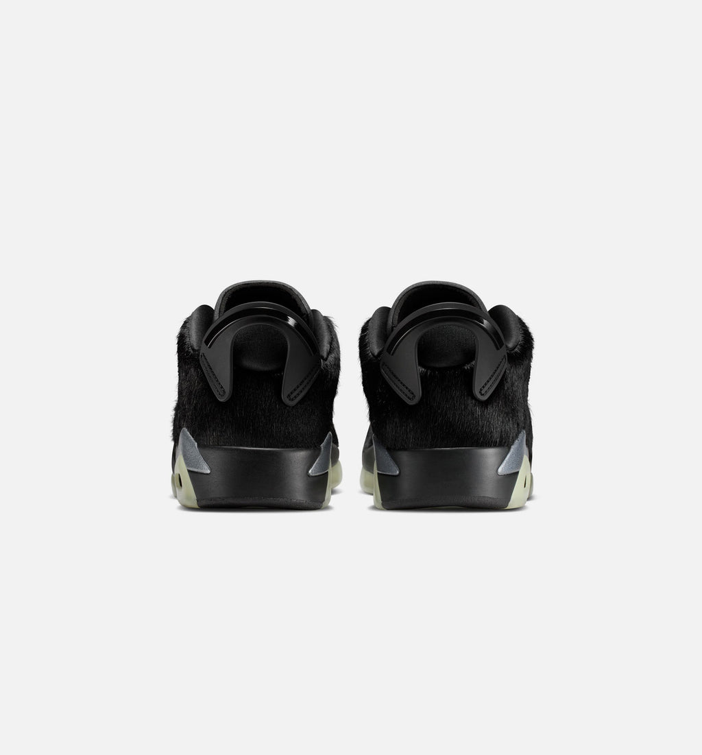 Air Jordan 6 Retro Low Blackout 女士休闲运动鞋 - 黑色