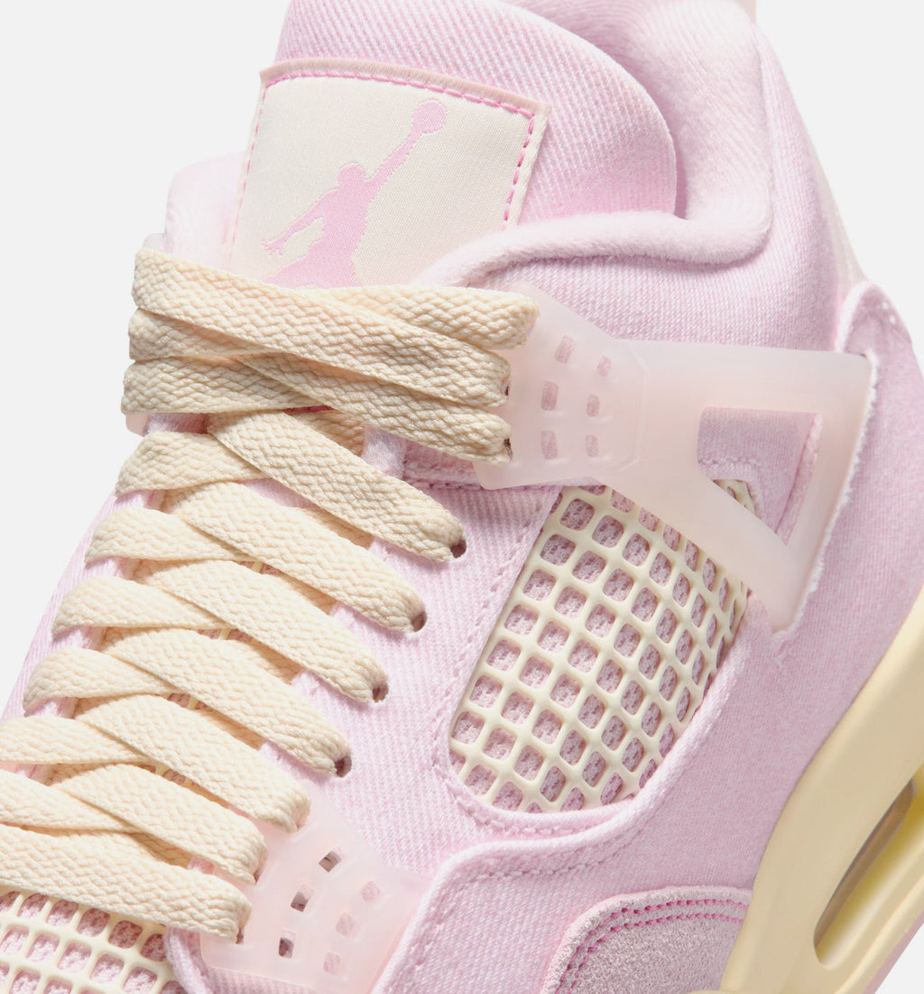 Air Jordan 4 Retro Pink Pearl And Iced Carmine 女士休闲运动鞋 - 珍珠粉/冰胭脂红/椰奶白