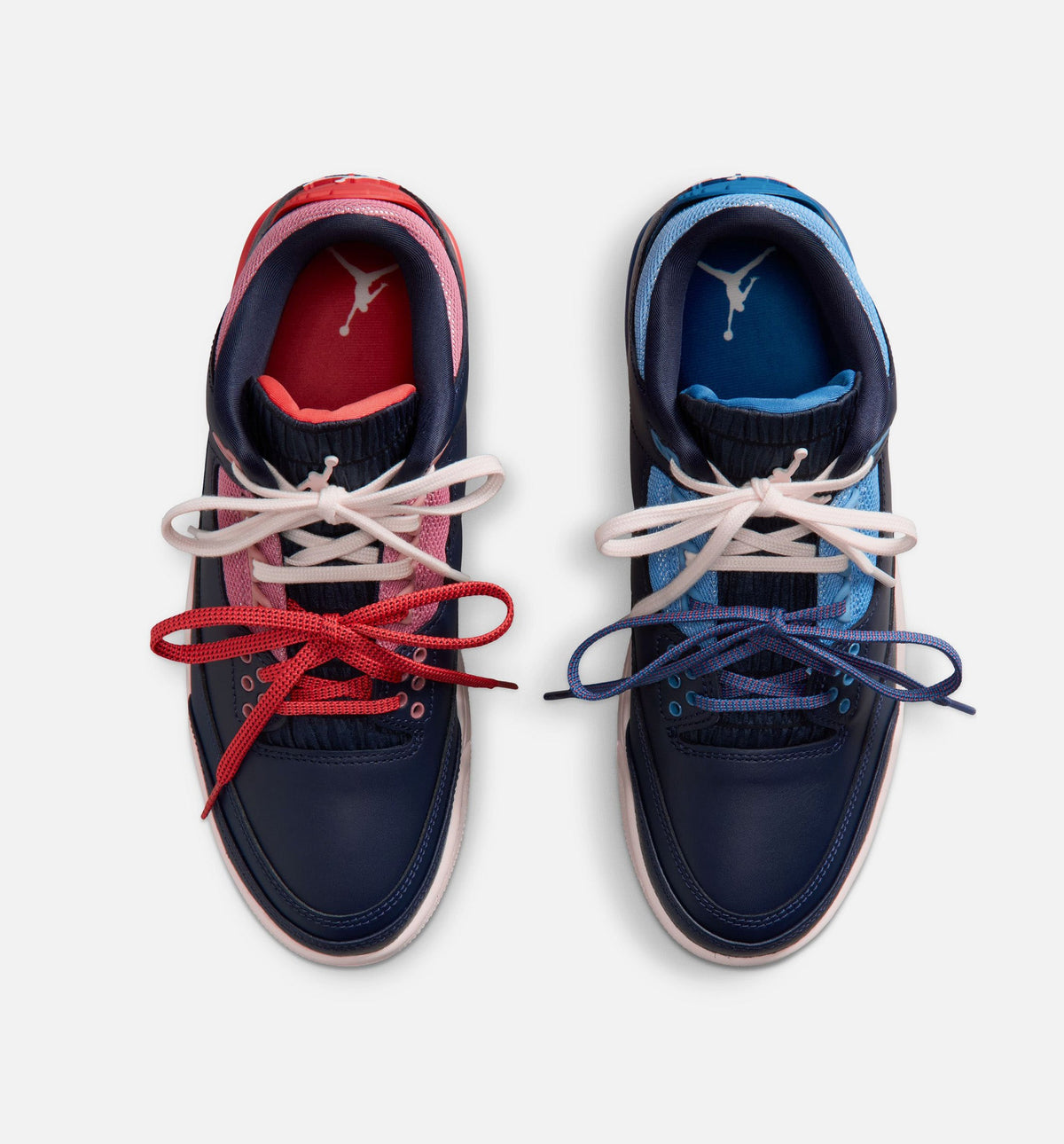 Air Jordan 3 Retro Sport Renaissance 女子休闲运动鞋 - 深海蓝/粉笔白/跑道红